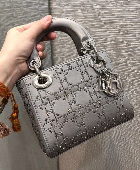 Christian Dior Mini Lady Dior Bag Grey